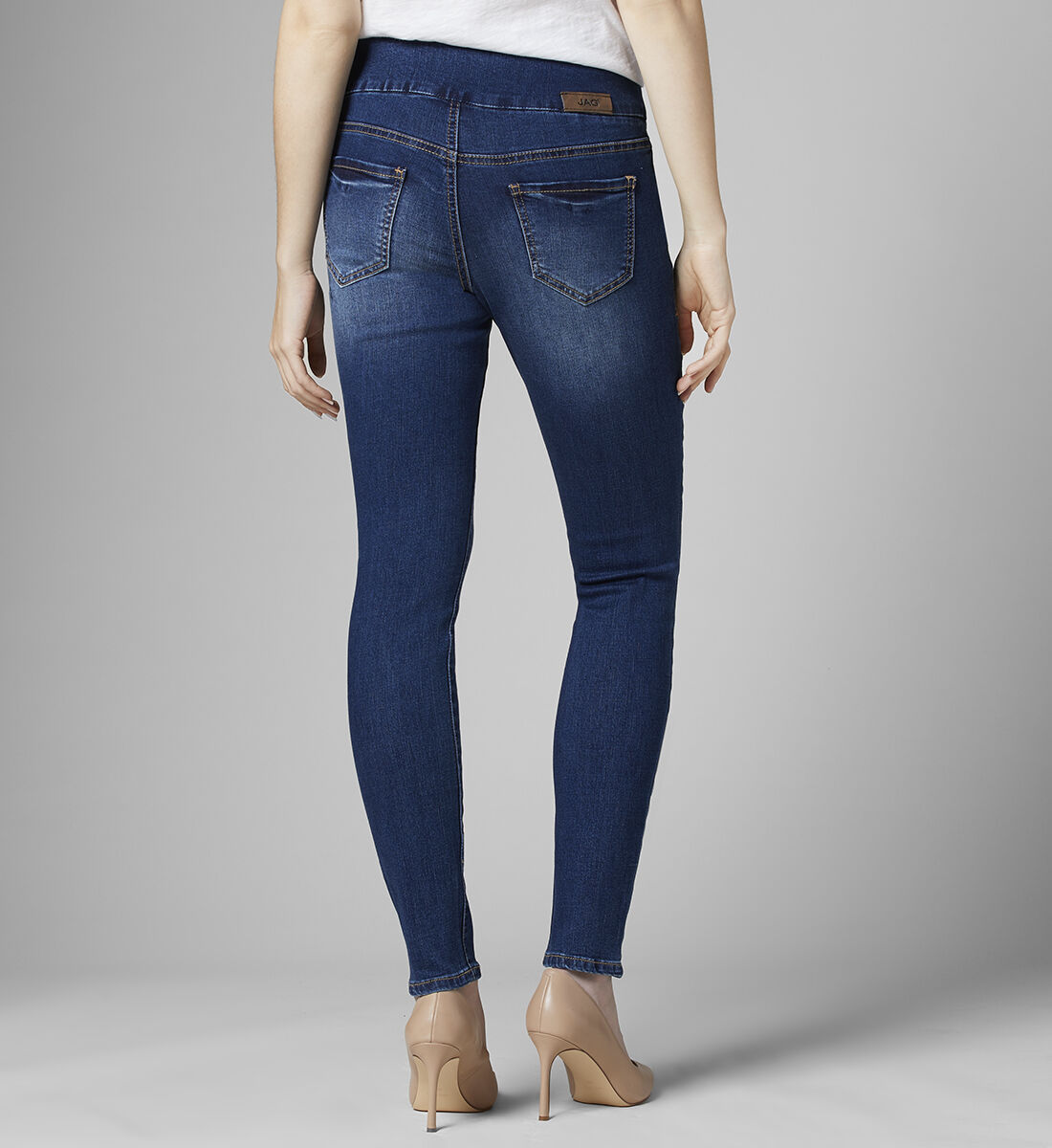 Nora Mid Rise Skinny Pull-On Jeans Back
